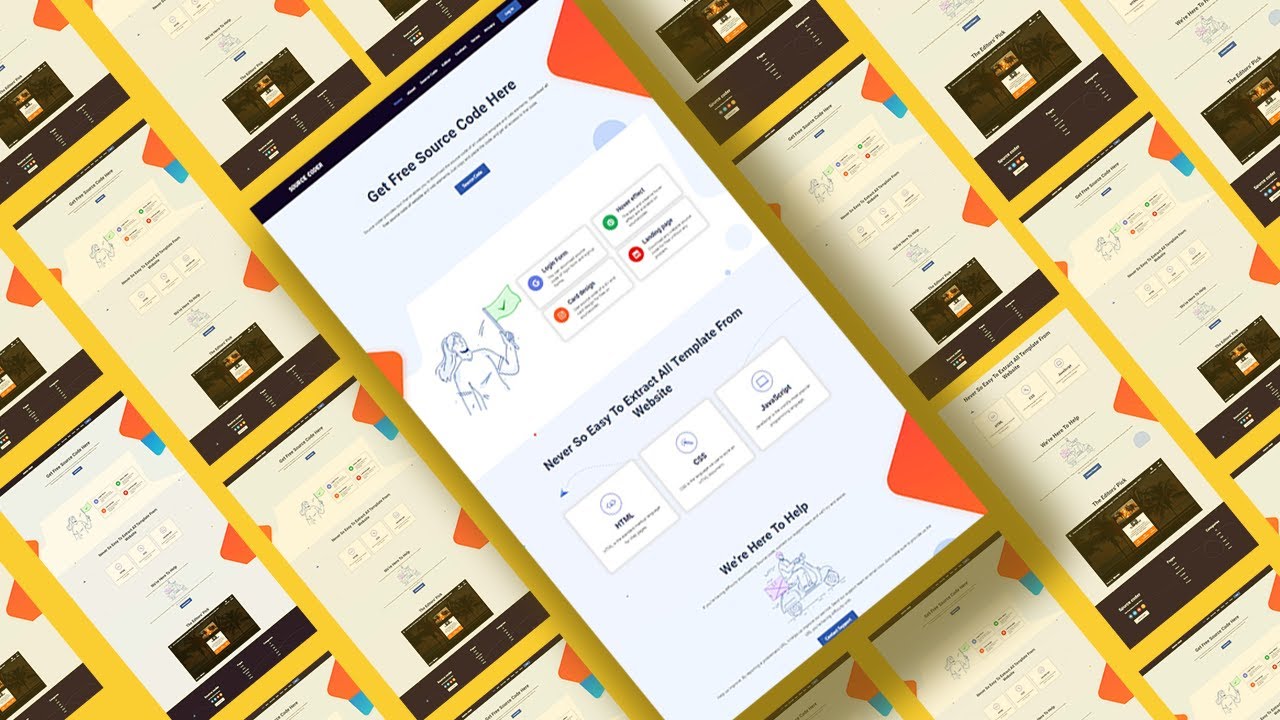 Source Coder Website Template in HTML and CSS | Pure HTML CSS Website ...