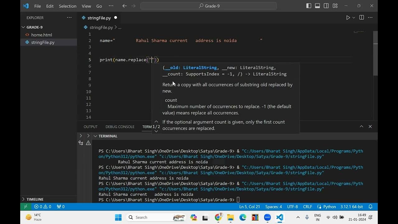 6) String, List, tuple, set , Dictionary and Function in python - YouTube