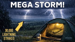 Trapped in a Lightning Storm While Wild Camping, It Got Dangerous Fast, Heavy Rain and Wind ASMR