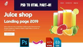 PSD to HTML CSS Template Design | Part-01