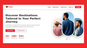 Animated Travel Landing Page Website using HTML, CSS & JavaScript