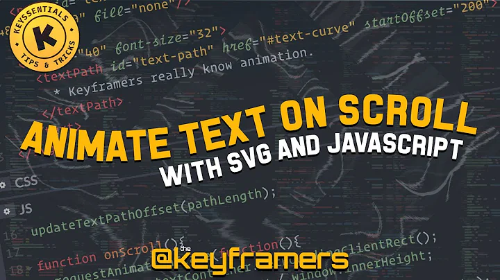 Animate Text on Scroll | SVG textPath Tutorial | Keyssentials: Quick Tips by @keyframers
