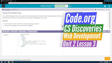 Debug Broken HTML - Web Development 3.9 - Code.org CS Discoveries