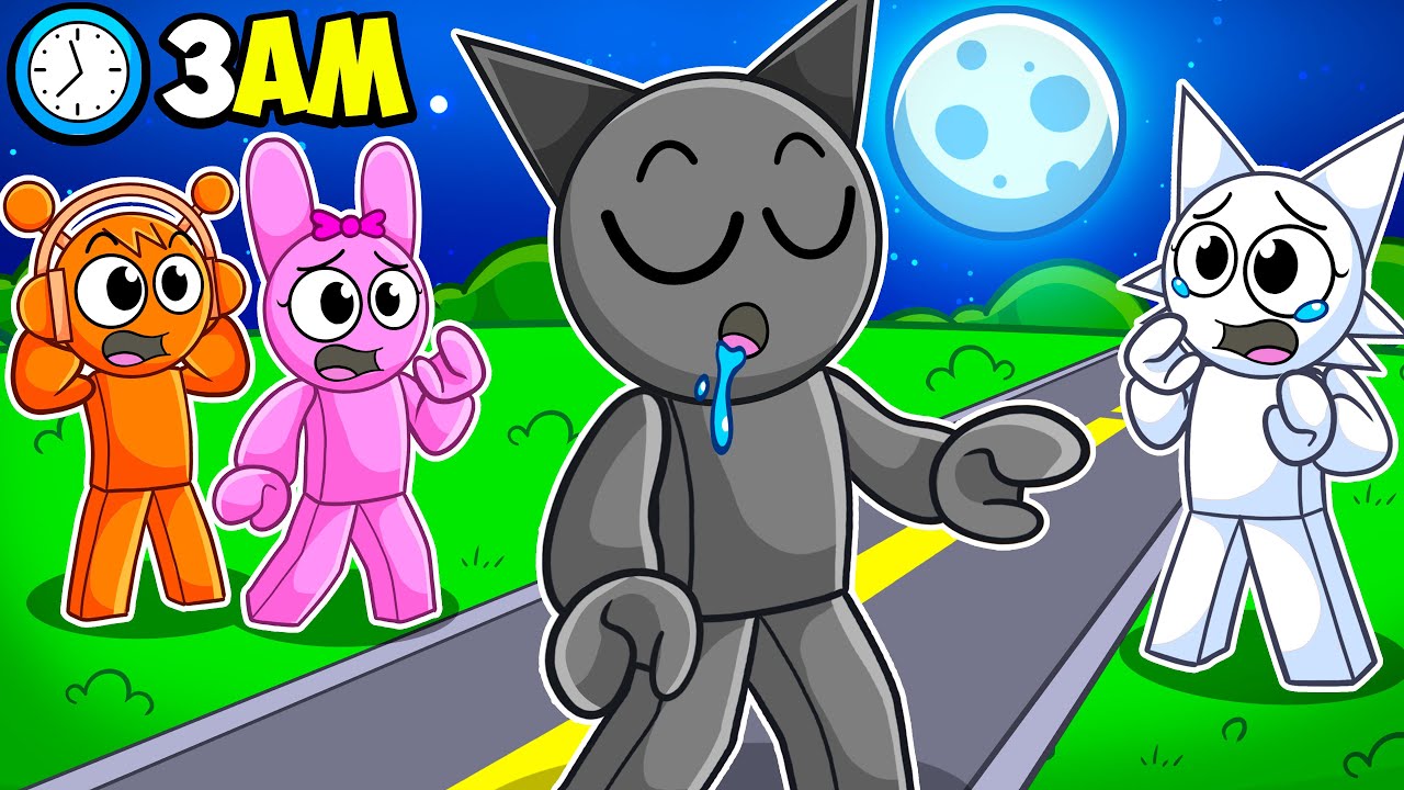 Грей ходит во сне в 3 часа ночи в Roblox!