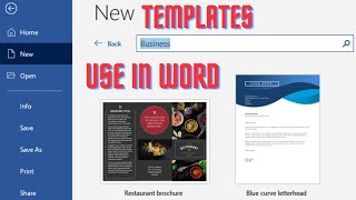 How To Use Document Templates In Microsoft Word - Templates In Microsoft Word. Templates In Word
