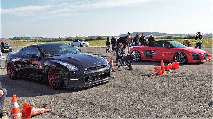 1100 HP Audi R8 BiTurbo vs Nissan GT-R vs BMW M5
