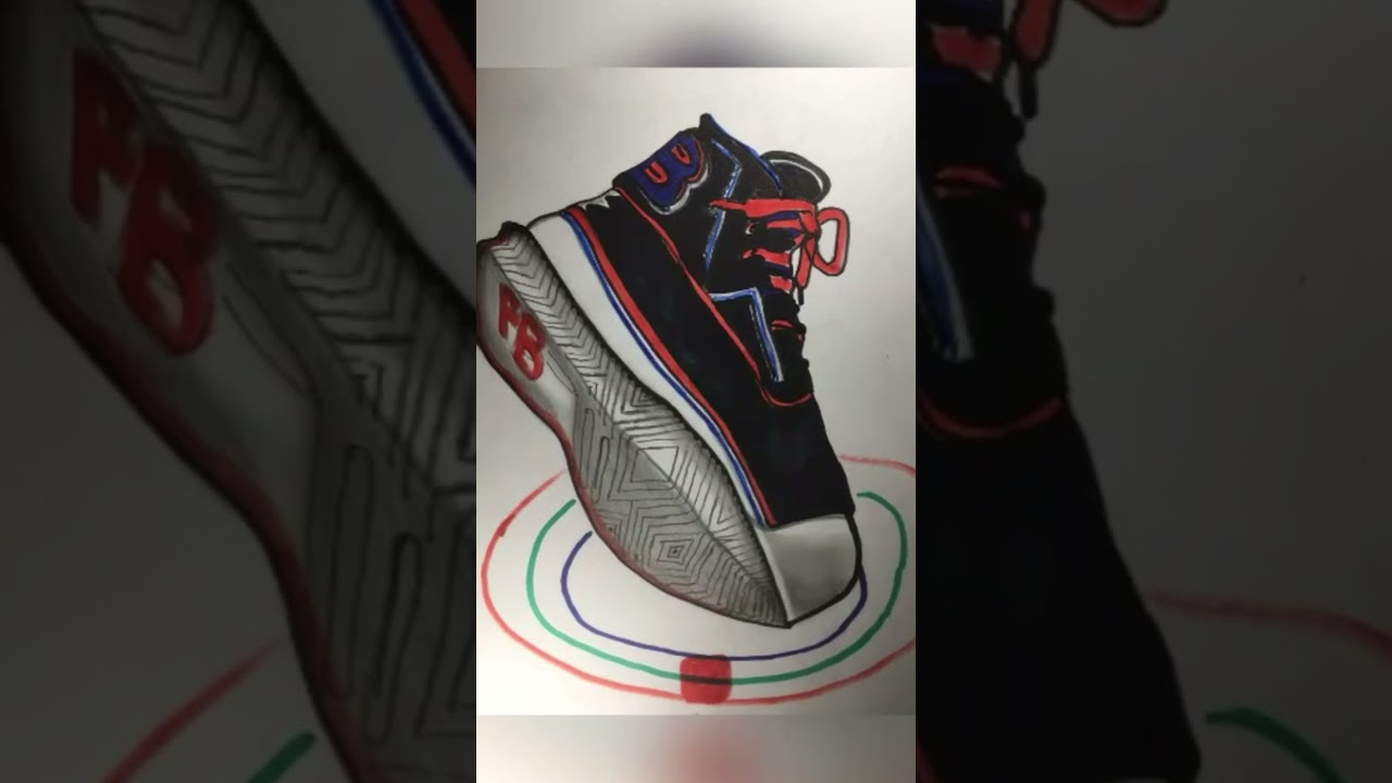 How To Draw Basketball Shoes 👟 