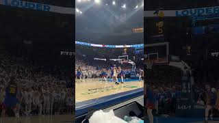 JDub YELLS at his wrist after sinking a corner 3 to ICE the Nuggets #thunderup