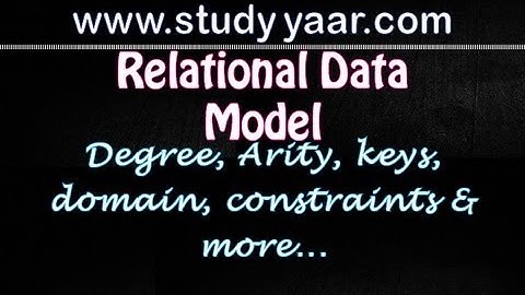Relational Data Model : Relations, Degree, Arity, Domain, Constraints, Referential Integrity