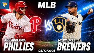 Philadelphia Phillies vs Milwaukee Brewers Pick 6/12/26 MLB Pick Prediction