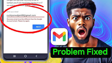 Recovery email must be different than the Google account email, Google account recovery problem