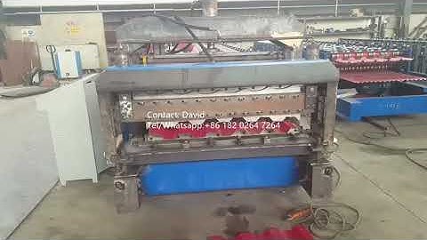 Glazed and trapezoidal profile double layer roll forming machine 1