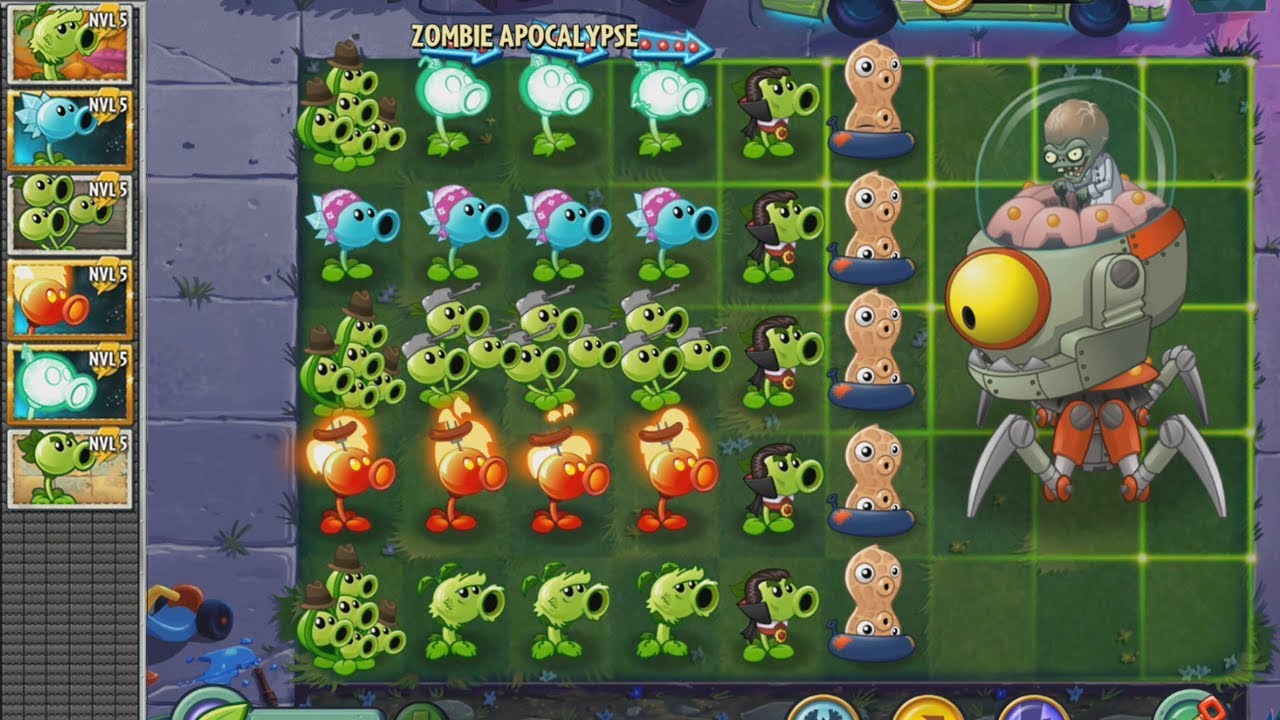 Plants vs Zombies 2 - Guisantes vs Todos los Zomboss - YouTube