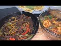 STEAK & SHRIMP FAJITAS | TACO TUESDAY RECIPES 🔥🌮