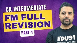 CA Inter FM Live Revision Part-1 Nov 2023 | Cover Complete FM Part-1 | CA Nitin Guru