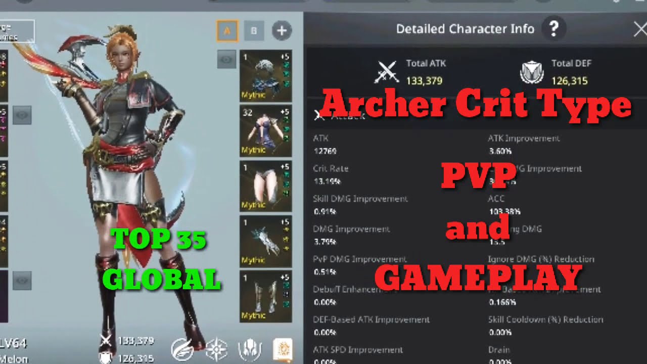 AxE - Alliance vs Empire Archer Crit type PVP and Gameplay