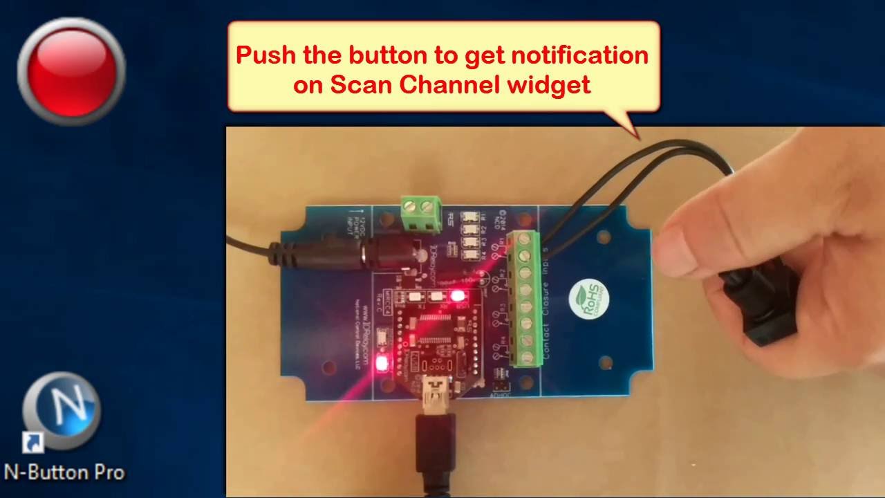 Set up USB Push Notification Board with N-Button - YouTube