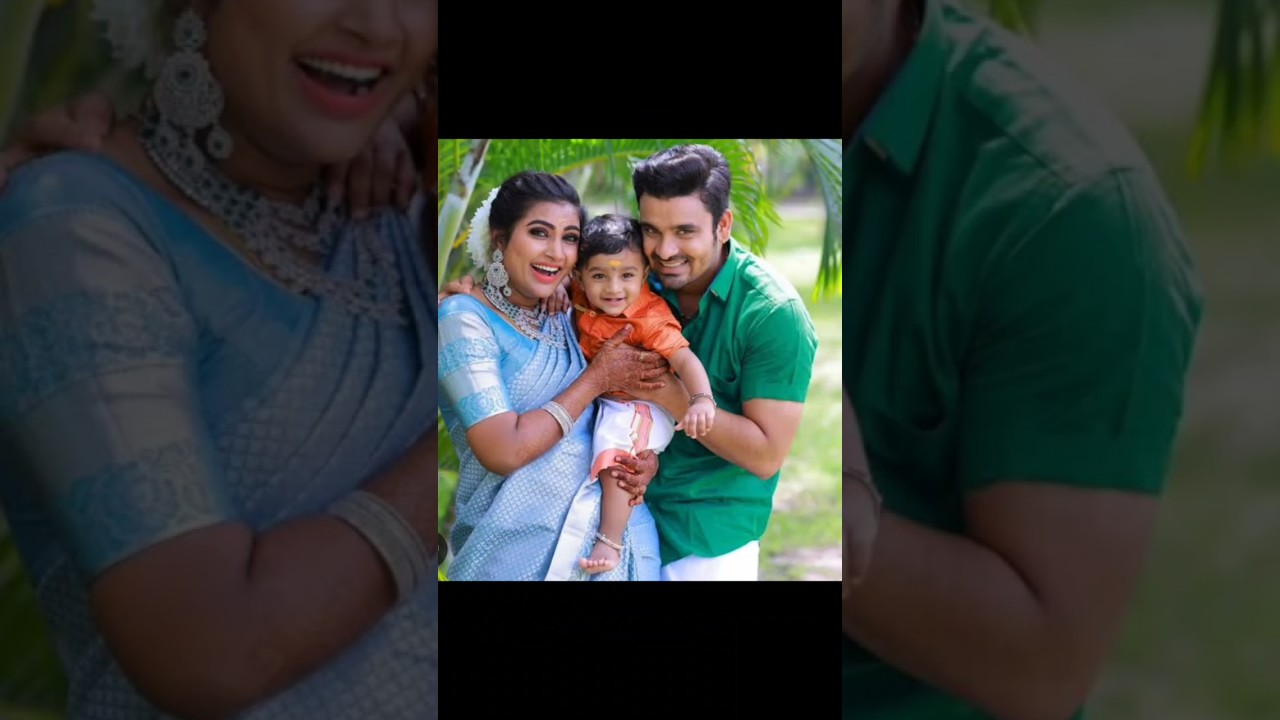 Tamil Comedy Actress Nandini (myna) cute family photos 