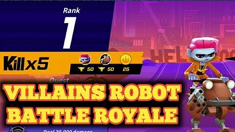 Villains: Robot Battle Royale Gameplay Solo Victory Win for Android, iOS Mobile Game