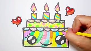 How to Color The Cake Beautiful & Easy (step be step)