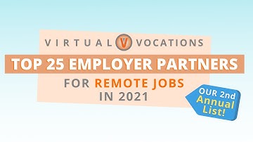Top 25 Employer Partners For Remote Jobs in 2021 | Virtual Vocations