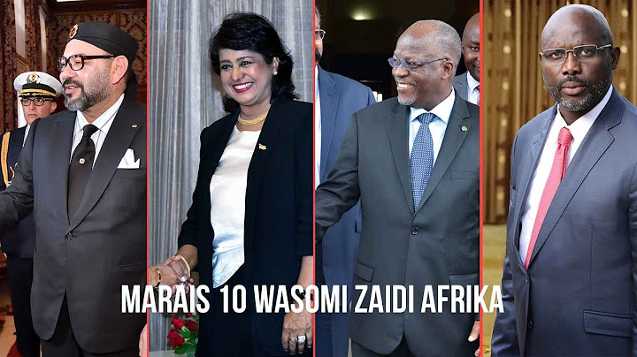 Marais 10 wasomi zaidi Afrika