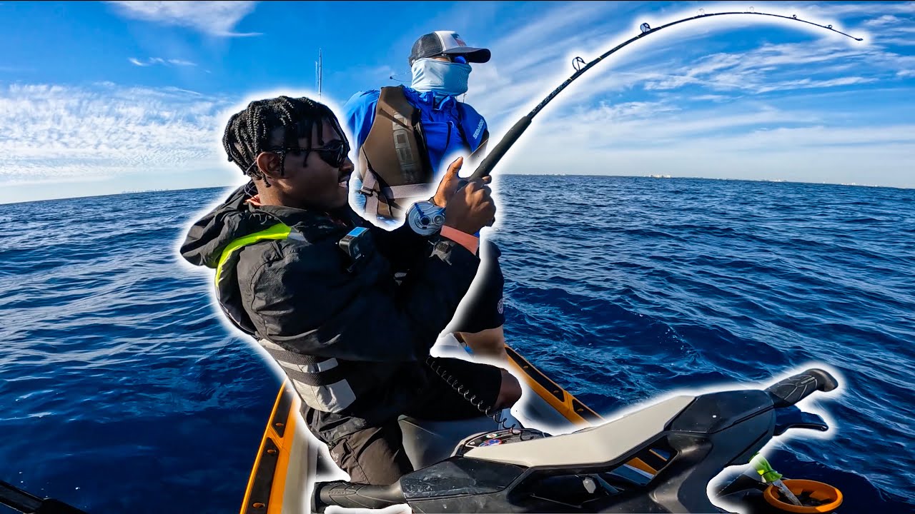 I Hooked a GIANT! Offshore Jet Ski Fishing Catch, Clean, Cook YouTube