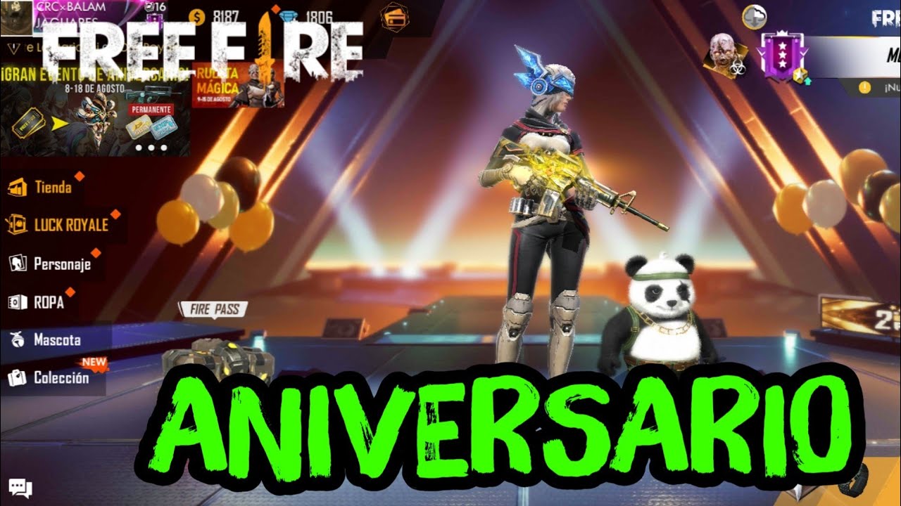 ANIVERSARIO DE FREE FIRE ESTA DE LUJO YouTube