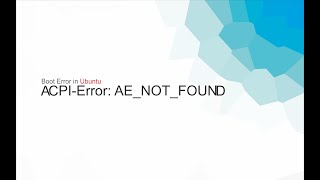 ACPI-Error AE_NOT_FOUND? hier ist die Lösung