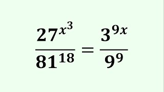 A Nice Algebra Problem | Exponential Equations | Olympiad Prep