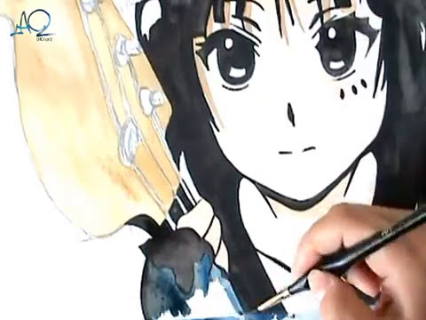How to Draw Manga Mio Akiyama [K-On!] Painting Tutorial