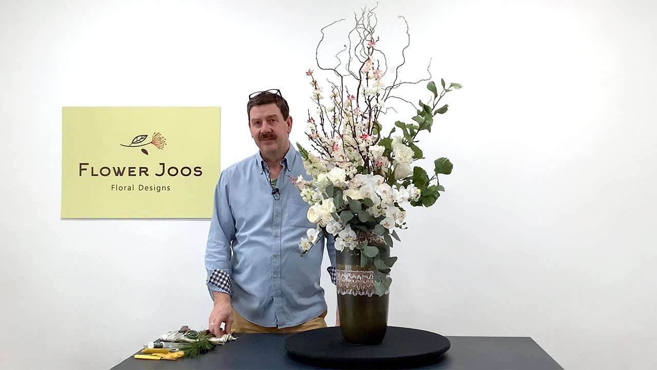 How To Make A Tall Vase Of Faux Flowers Using IKEA Fake Flowers - YouTube