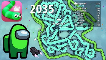 Snake. Io 🐍 Lime Crewmate 🐍 Destroying 1 Snake in Map! - Epic Snake. Io Gameplay🐍