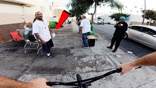 RIDING BMX IN LA COMPTON GANG ZONES 12 (CRIPS & BLOODS)