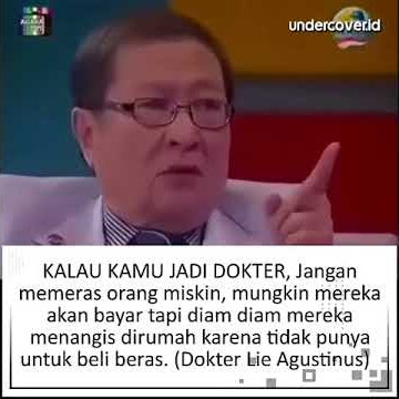 Kalau kamu jadi dokter jangan memeras orang miskin