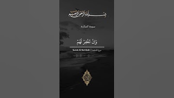 سورة {المائدة} {إِنْ تُعَذِّبْهُمْ فَإِنَّهُمْ عِبَادُكَ وَإِنْ تَغْفِرْ لَهُمْ فَإِنَّكَ💫