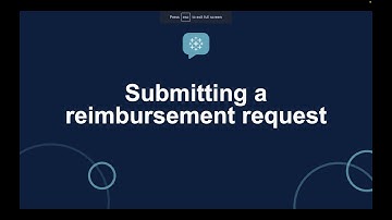 Submitting a reimbursement request