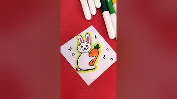 A very cute rabbit drawing #shorts #trending #viral #youtubeshorts #shortsvideo #shortfeed