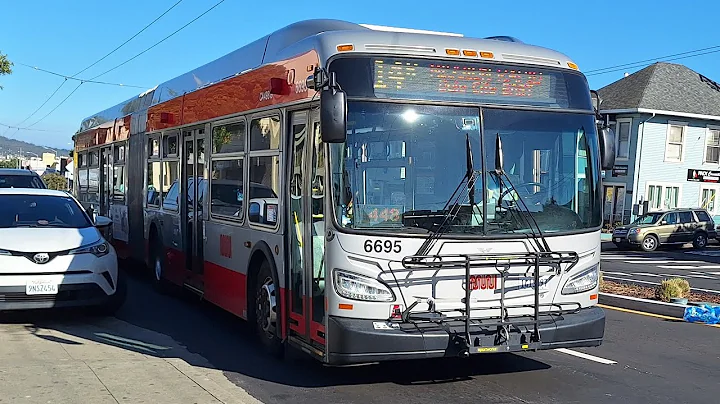 (Reroute!) SF Muni: 2018 New Flyer XDE60 #6695 on 14R Mission Rapid to Daly City Bart