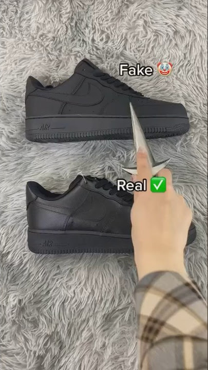 Real Vs Fake Black Air Force 1 #sneakerhead #sneakers #viral