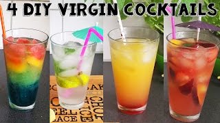 4 Alcoholvrije Cocktails (Moijto, Sangria, Rainbow Fizz, Arizona Sunset)|  Recept 2K Zomerse Drankjes - Youtube