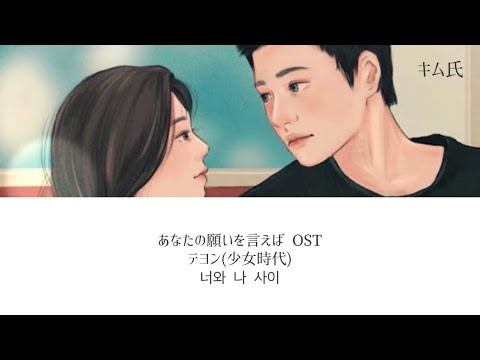 【韓ドラ】あなたの願いを言えば OSTテヨン (少女時代) - 너와 나 사이　(私とあなたの関係) 和訳+歌詞