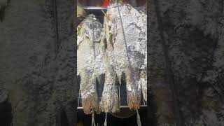Street Food in Bangkok sell grill fish for 70thb for dinner