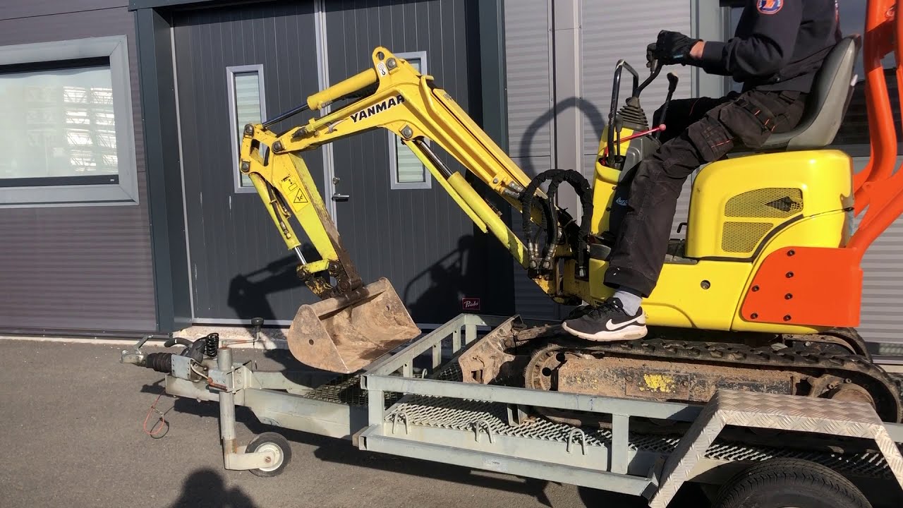 Minigrävare + släp Yanmar SV08-1 med trailer