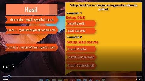 Cara membuat Email Server dengan menggunakan domain pribadi