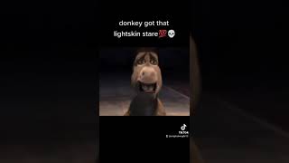 Shrek Donkey lightskin stare 💀 | #shorts #lightskinstare