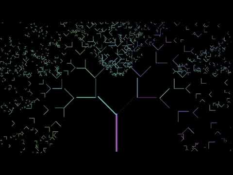 fractal tree - test 5 - shake + random colour