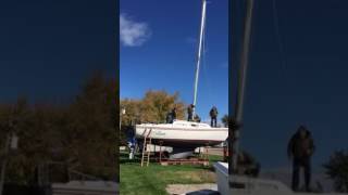 Lowering Mast on Catalina 27 Sailboat