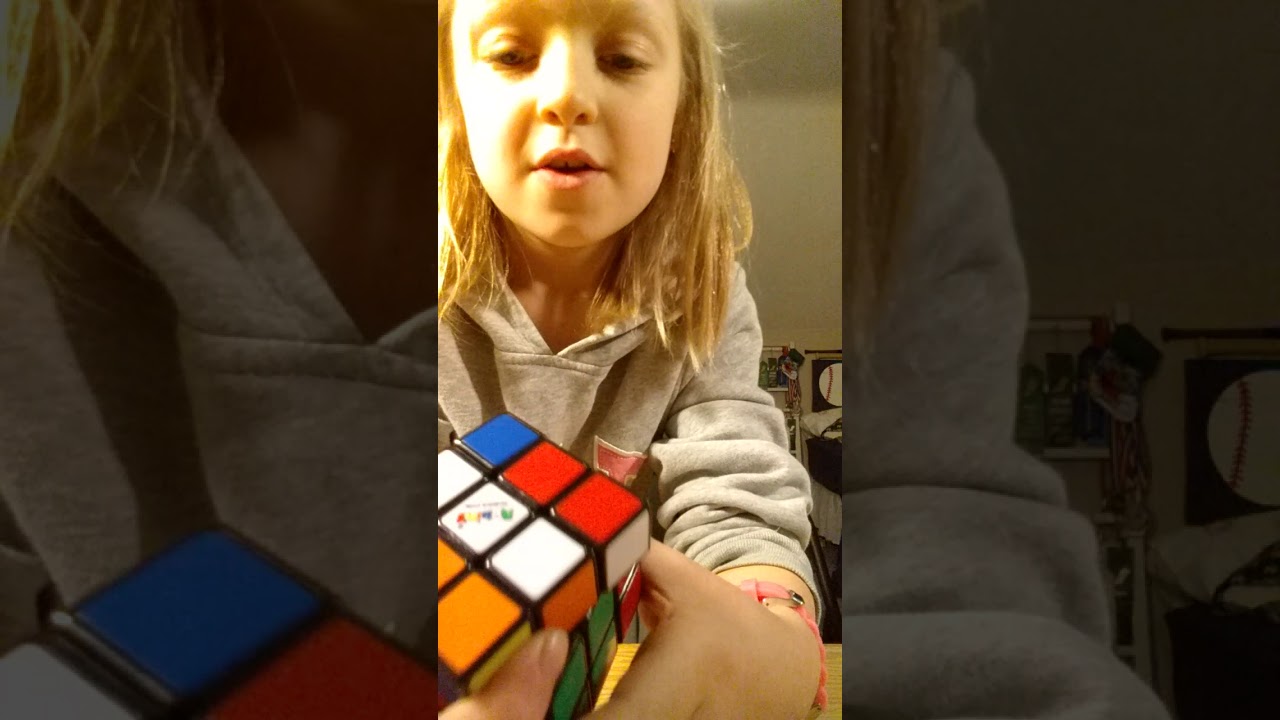 my sister's tutorial on solving a rubik's cube.