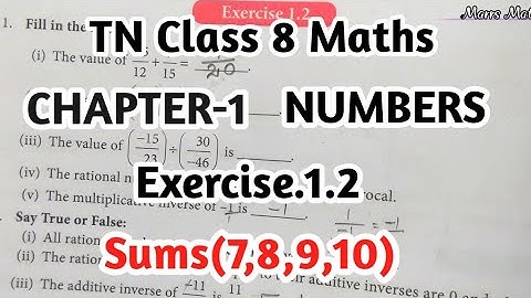 tn class 8 maths chapter 1/numbers/exercise 1.2/sums 7,8,9,10/marrs maths